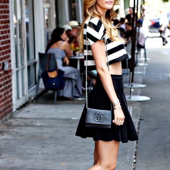 Maje Tops - Maje Striped Crop Top